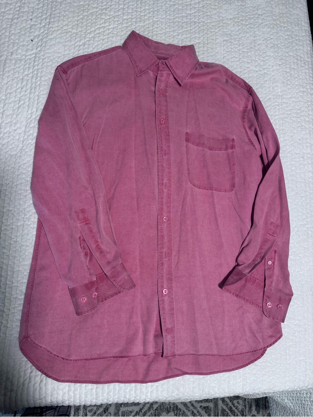 Bugatchi Men's Long-Sleeve Button-Down Shirt in Rose